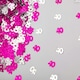 image 1 of 4 Packs of Pink & Silver Happy 40th Birthday Confetti