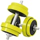 image 1 of HOMCOM Adjustable 20KGS Barbell & Dumbbell Set for Home Gym, Yellow Standard