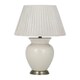 image 1 of Cream Ceramic Table Lamp With Pleat Empire Lampshade