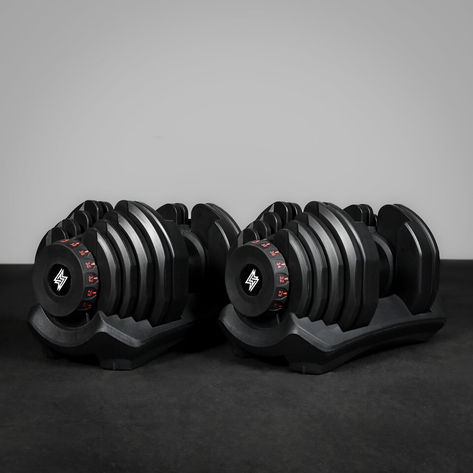image 1 of GYM SETS 40kg Adjustable Dumbbell | Single + No Bench