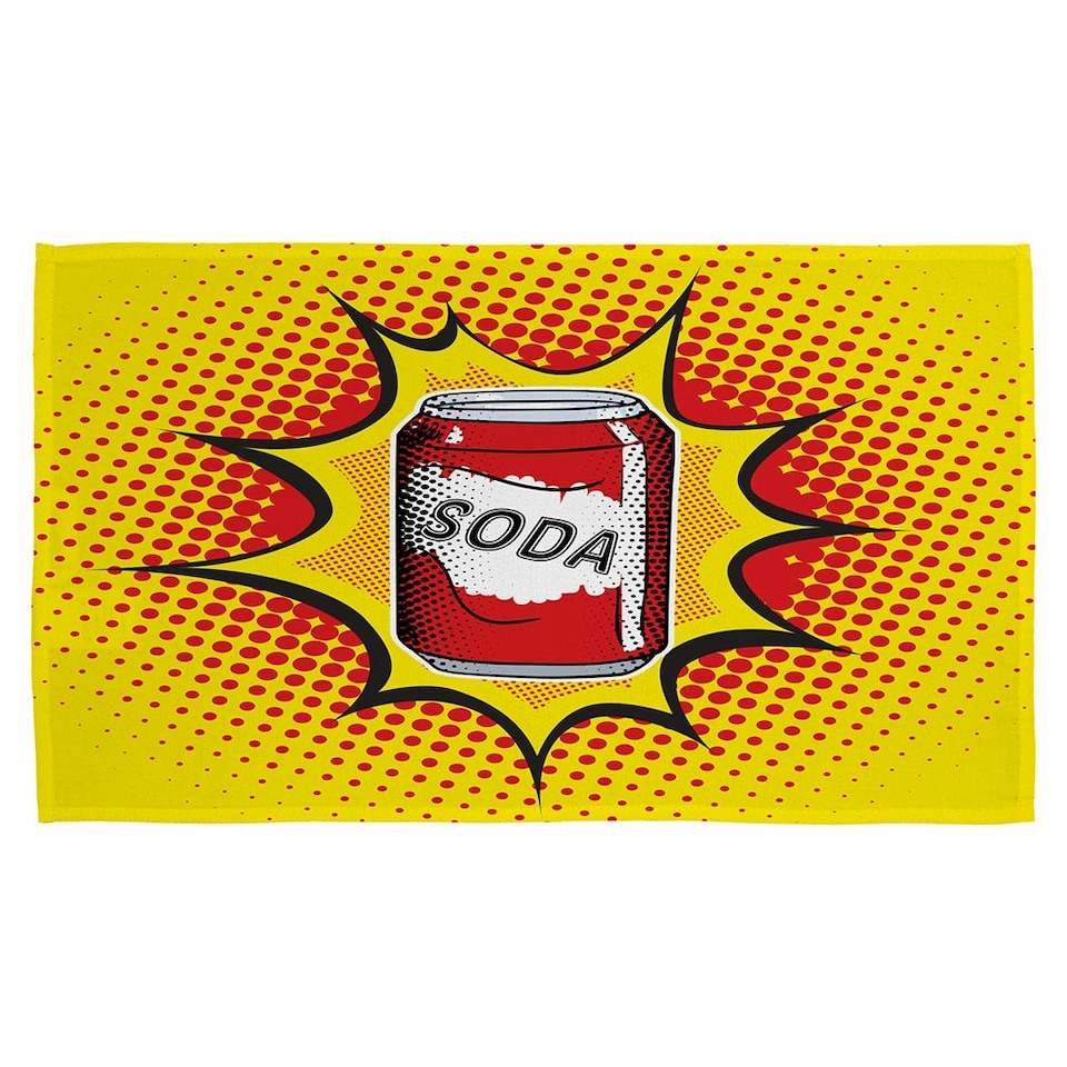 image 1 of Drink soda fast food vector illustration in pop art retro style (Kitchen Towel)
