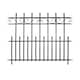 image 1 of Primrose 122cm Kensington Fence Section Black Galvanised Steel Panacea Fence System Black