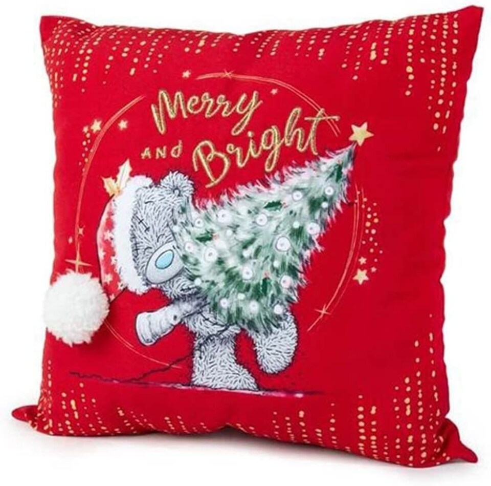 image 1 of Me to You Tatty Teddy Merry & Bright Christmas Cushion