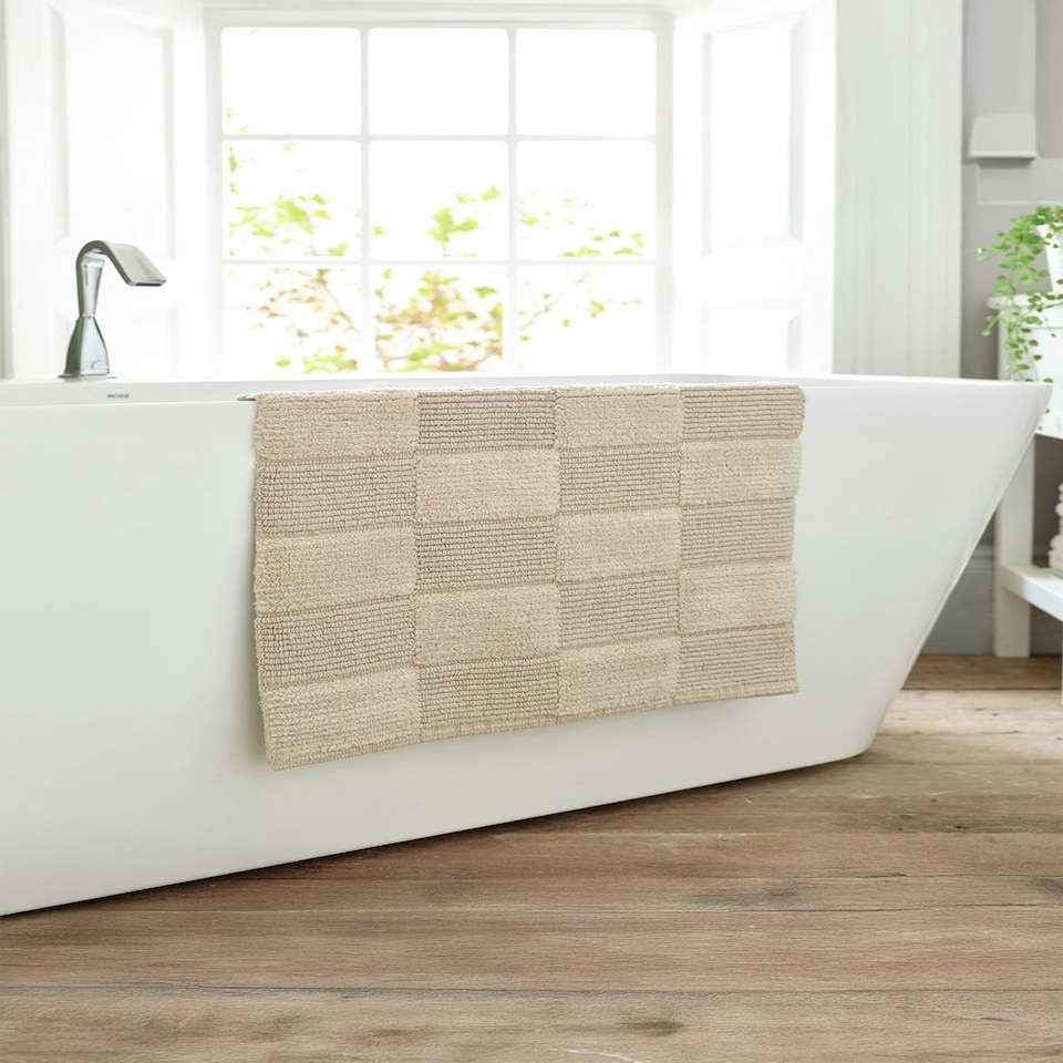 image 1 of Egyptian Spa Absorbent 1600gsm Bath Mat - 55x 85cm Super-Soft Bathroom Cotton Rug Silver | 55x85cm