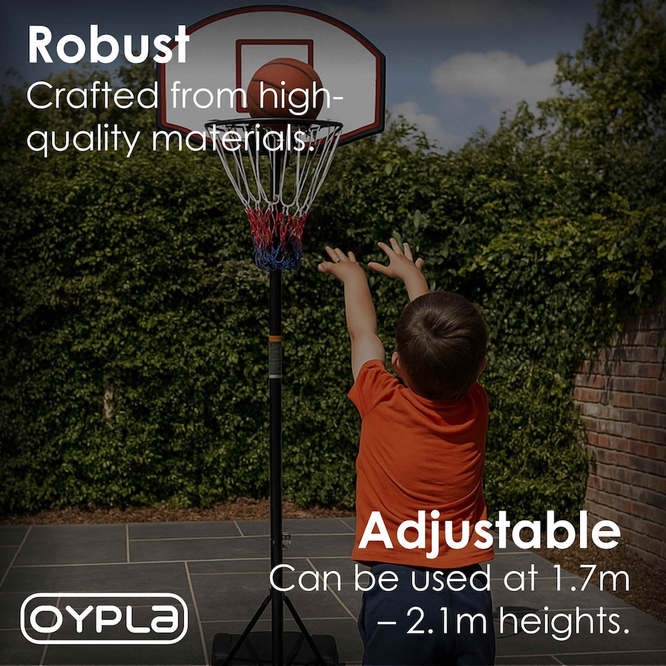 image 1 of Professional Kids Adjustable Portable Basketball Net 1.7m - 2.1m