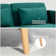image 6 of HOMCOM Convertible Sofa Bed Settee with Cushions, Adjustable Backrest, Green