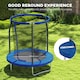 image 5 of SPORTNOW 6ft Outdoor Trampoline with Safety Enclosure Net, Blue