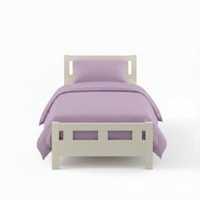 Flannelette Cotton Cot Bed Duvet Cover Set Brushed Warm Bedding Set | Purple | Lilac | Toddler