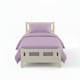 image 1 of Flannelette Cotton Cot Bed Duvet Cover Set Brushed Warm Bedding Set | Purple | Lilac | Toddler