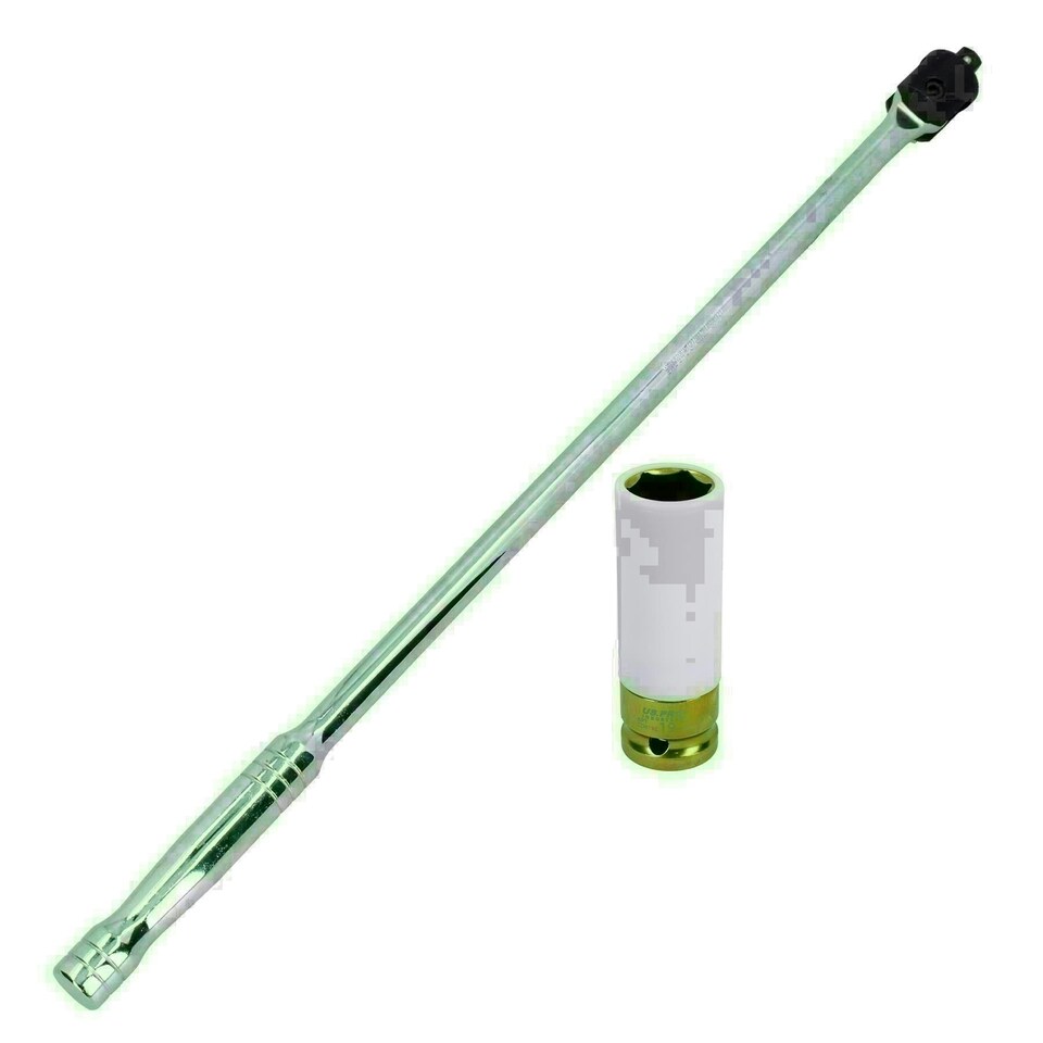 image 1 of 1/2in. Drive 24" Breaker Power Bar with 19mm Deep Alloy Wheel Nut Socket