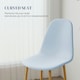 image 4 of HOMCOM Dining Chairs Set of 4 w/ Curved Back, Steel Legs 