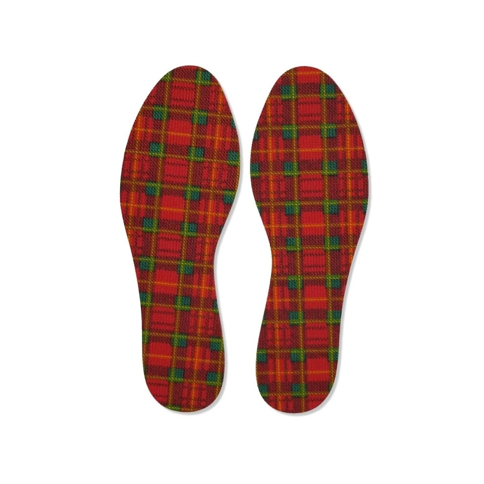 image 1 of BIRCH Mens Tartan Foam Insoles - Cushioning Shoe Inserts