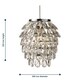 image 6 of Pineapple - Chrome and Clear Jewelled Pendant Lightshade | Clear | Chrome | Medium | 1