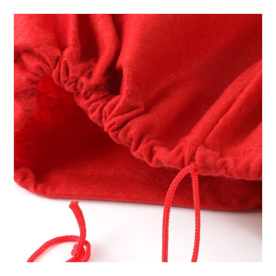 image 1 of Budget Santa Costume with Glasses, Gloves & Eyebrows | Red | 2XL