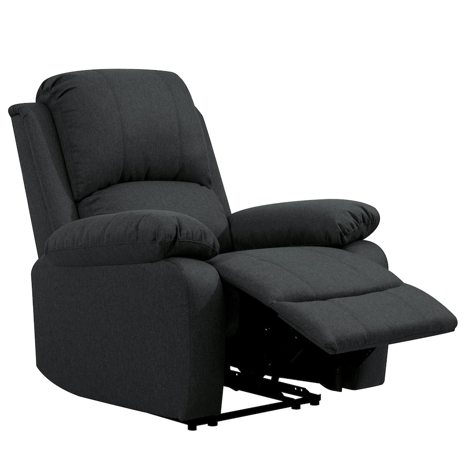 image 1 of Fabric Reclining Arm Chair In Dark Grey