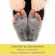 image 3 of Ubung Grey Yoga CAL173 Non Slip Open Toe Socks Packs of 12 Size 4-9 UK Size