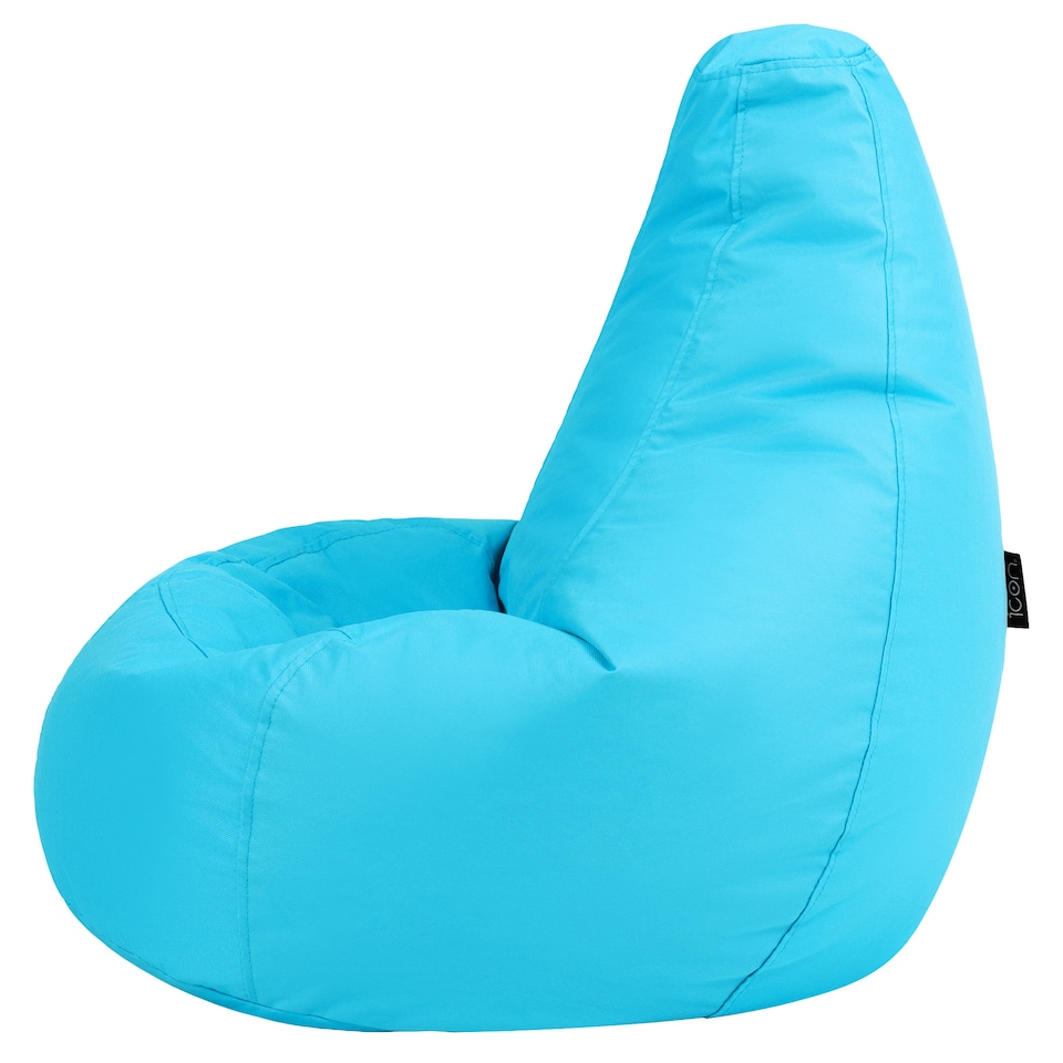 image 1 of Kids Recliner Beanbag Indoor and Outdoor Aqua Set of 2 | Blue | Aqua | M | 1