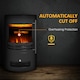 image 6 of HOMCOM Fireplace Electric Heater Stove w/ Thermostat Control Black Freestanding | Black