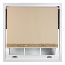 FURNISHED Thermal Blackout Roller Blinds with Glitter Edge - (W)105cm x (L)210cm | Brown | Cappuccino | (W) 105cm x (L) 210cm