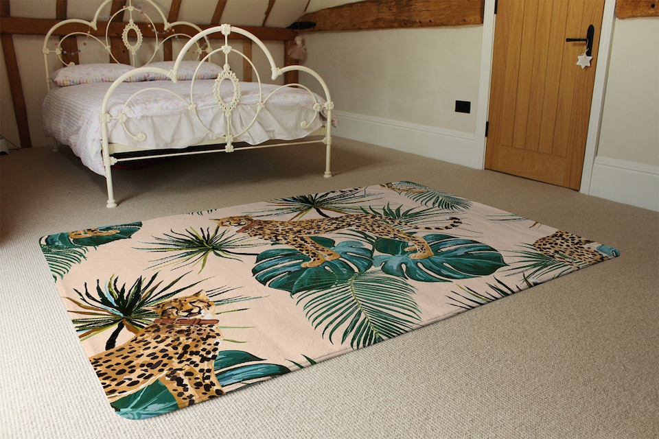 image 1 of Tropical Cheetah Rug | Multi