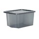 image 4 of Wham Crystal 5 x 28L Stackable Plastic Storage Boxes with Lids Black