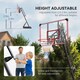 image 3 of SPORTNOW Adjustable Basketball Hoop with Weighted Base, 2.4-2.9m, Red
