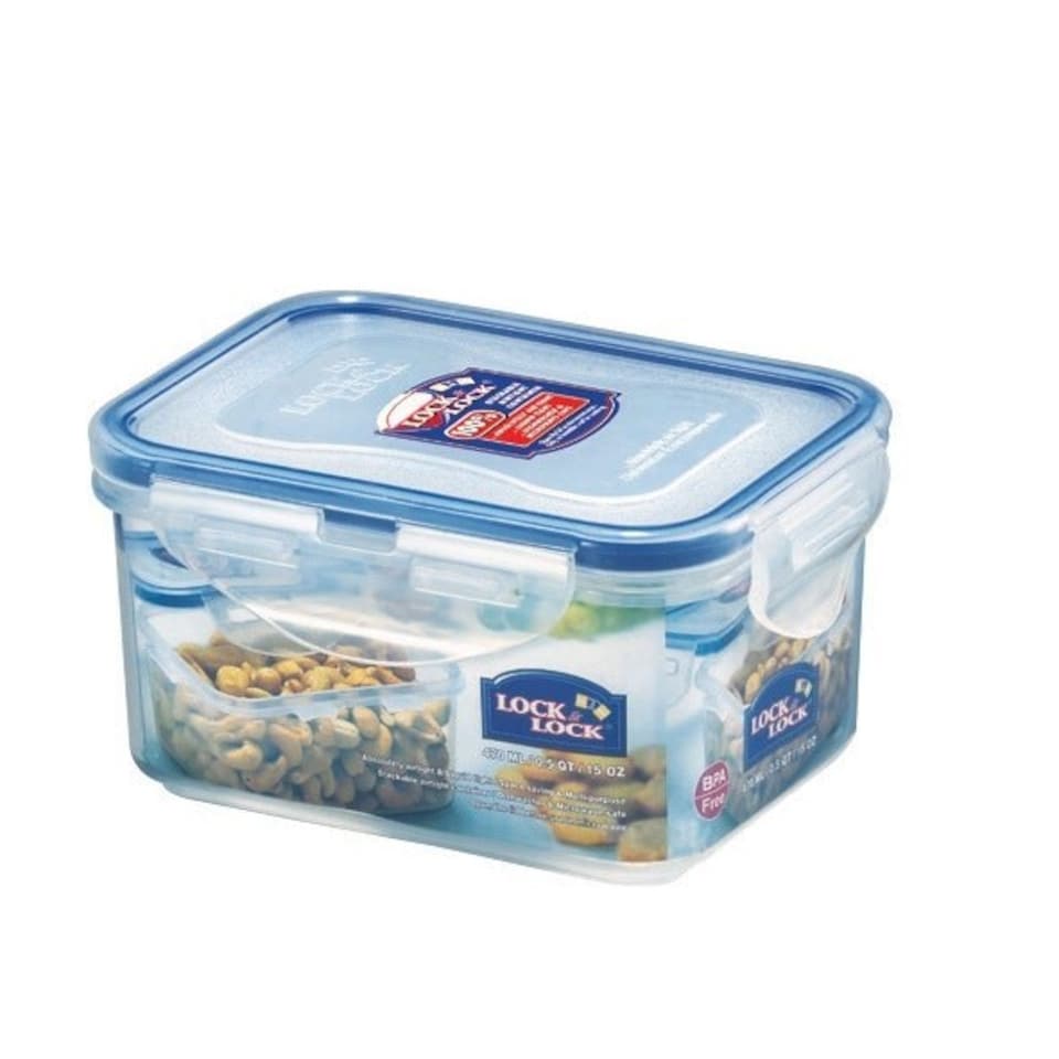 image 1 of Lock & Lock Rectangular Food Container - Transparent - 550ml