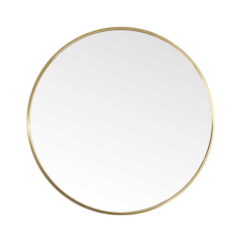 Living and Home 60cm Nordic Round Bathroom Wall Mirror | Gold | 60cm