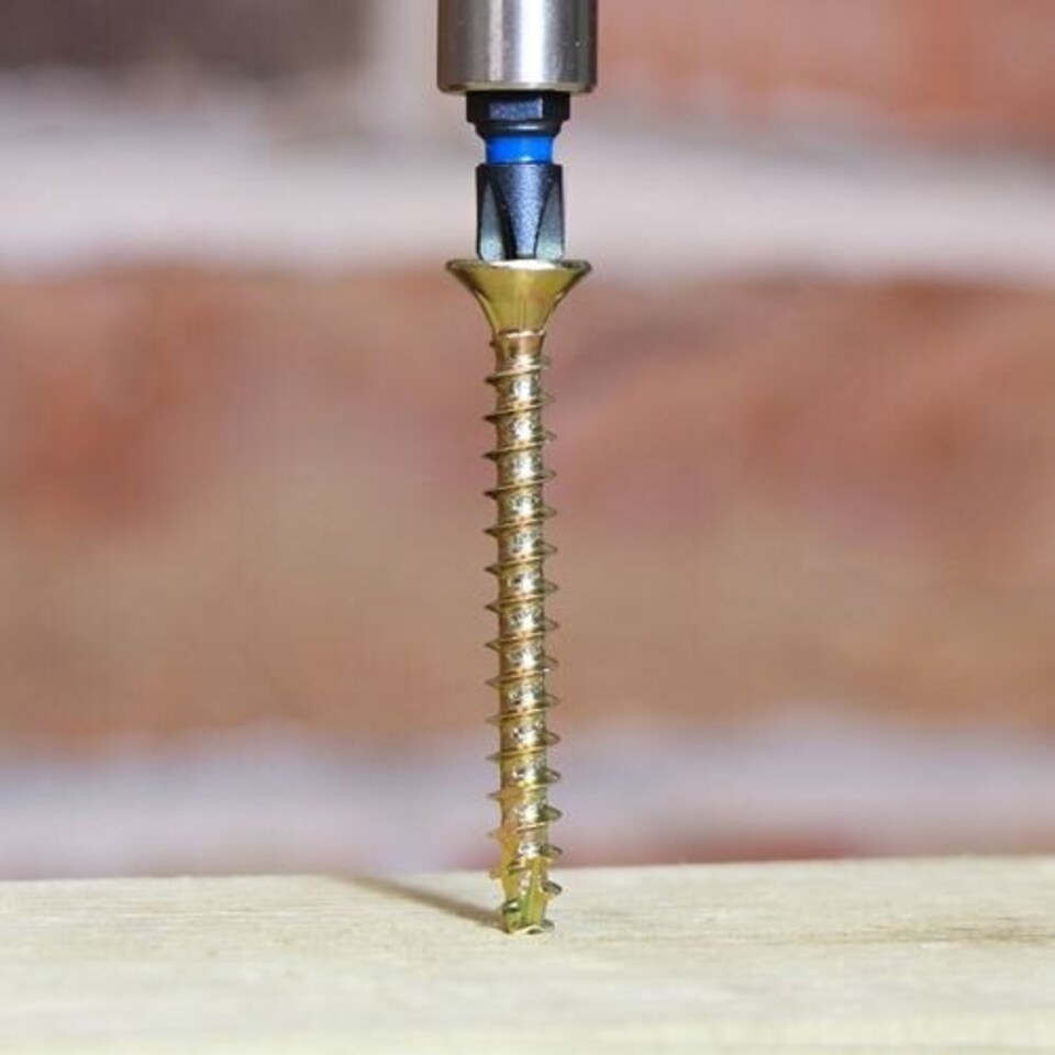 image 1 of Timco - C2 Strong-Fix Multi-Purpose Premium Screws - PZ - Double Countersunk - Yellow (Size 3.5 x 30 - 200 Pieces)