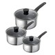 image 1 of CLASSIC INDUCTION NON-STICK SAUCEPAN 3PC SET Silver