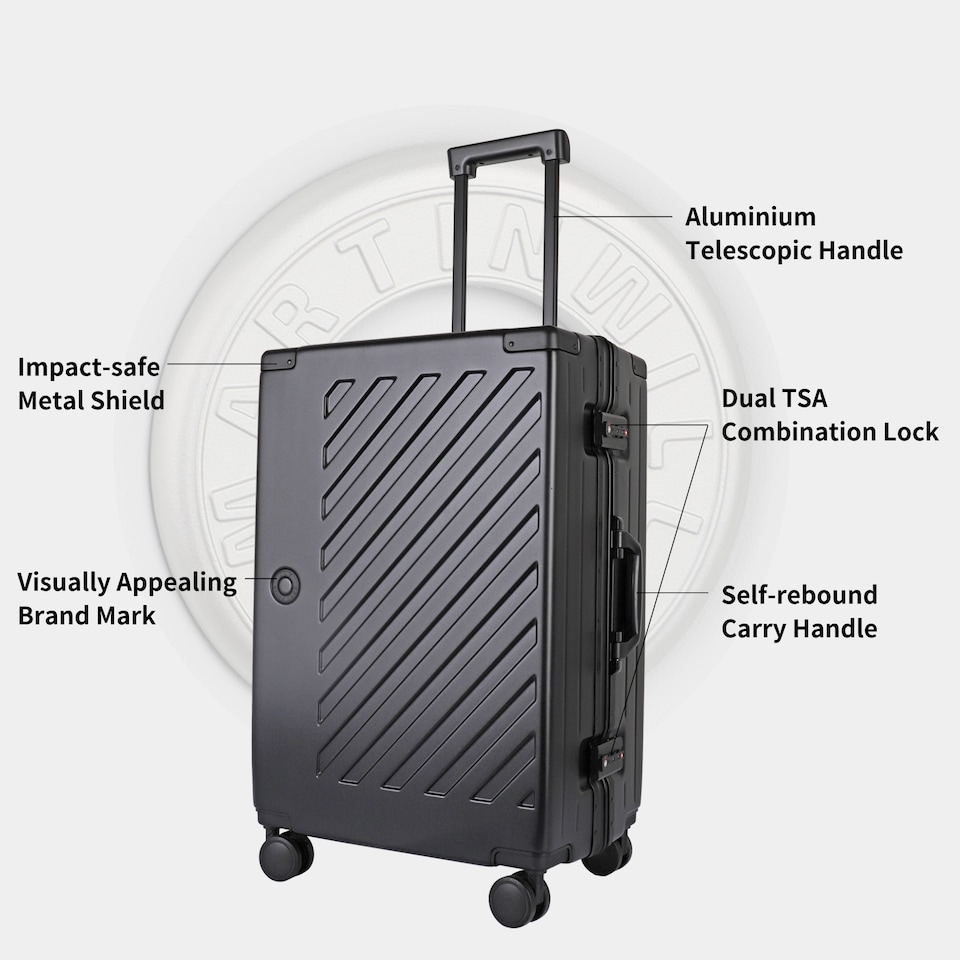 image 1 of Zipperless Suitcase Set, PC Hard Shell, Small & Medium, TSA Lock