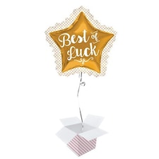 Best of Luck Helium Foil Giant Balloon - Inflated Balloon in a Box
