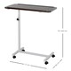 image 7 of HOMCOM C-Shaped Mobile Table Sofa Over Bed Side Nightstand w/ Casters, Brown