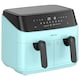 image 4 of EMtronics 9 Litre Digital Double Basket Air Fryer - Aqua