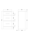 image 2 of Slimline 3 Drawer Unit Gloss White 350mm | White | Gloss White | 300 x 350 x 766mm | 1