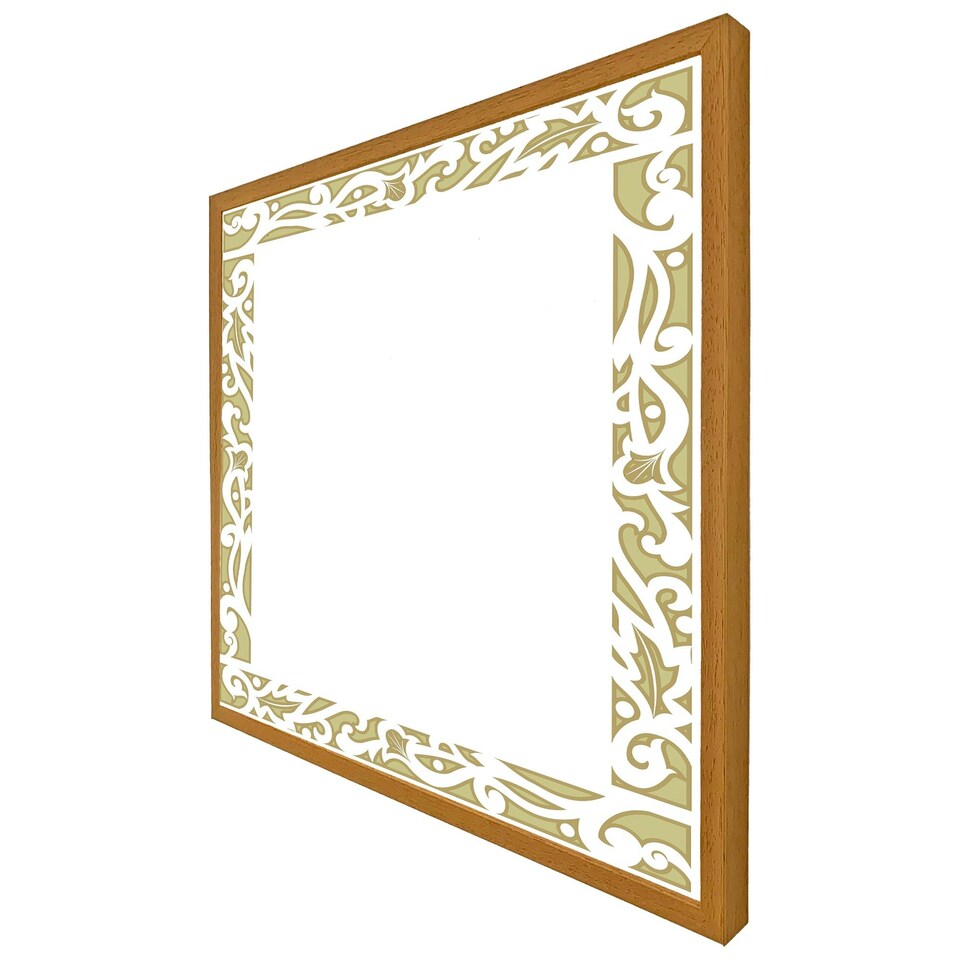 image 1 of Egyptian hieroglyphs golden border (Picture Frame) Brown | Oak | S