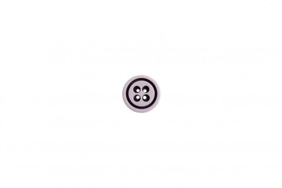 Trimits Light Pink & Black 22mm Round 2 Tone Buttons for Dressmaking - each