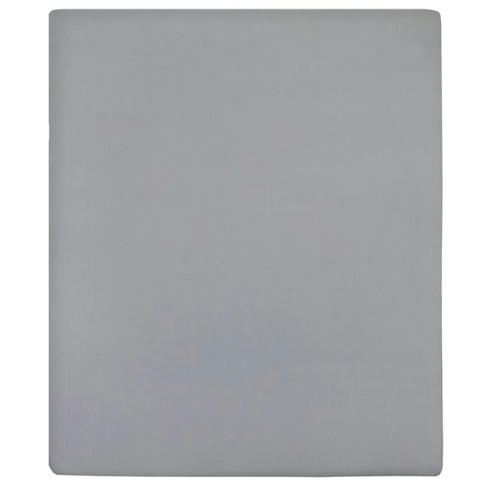 Jersey Fitted Sheets 2 pcs Grey 160x200 cm Cotton Tesco Groceries