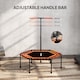 image 5 of SPORTNOW Fitness Trampoline with Adjustable Handle, LED Lights, Orange