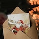 image 3 of Jolly Santa Claus With Present Blank For Him Or Her Art Xmas Festive Christmas Card
