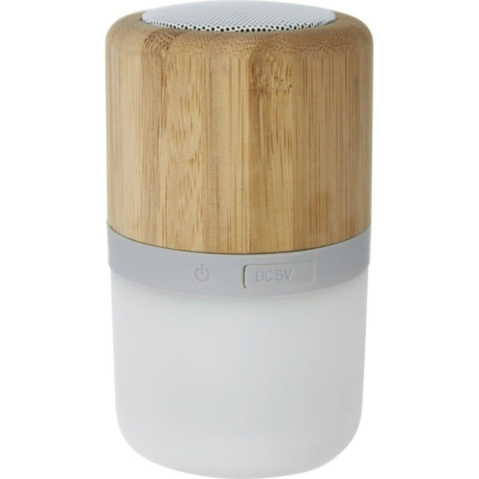 image 1 of Bullet Aurea Bamboo Light Up Bluetooth Speaker - Brown/White - One Size