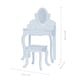 image 3 of Teamson Kids Little Princess Rapunzel Medium Vanity,White
