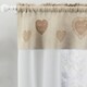 image 2 of Tyrone Textiles Sweetheart Embroidered Heart Kitchen Window Set Curtain Pair With Matching Tie Backs - Natural (Drop - 36" (91cm))