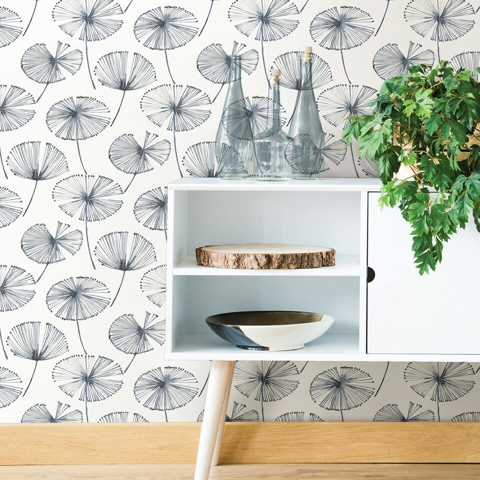 image 1 of NuWallpaper NU2683 Aya Peel & Stick Wallpaper, White Multi