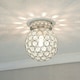 image 3 of ValueLights Ella Chrome Sphere Globe Jewel Flush Ceiling Light