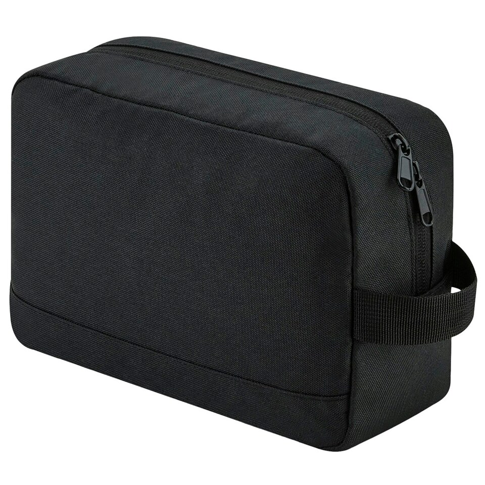 image 1 of Bagbase Essentials Recycled Toiletry Bag - Black - One Size