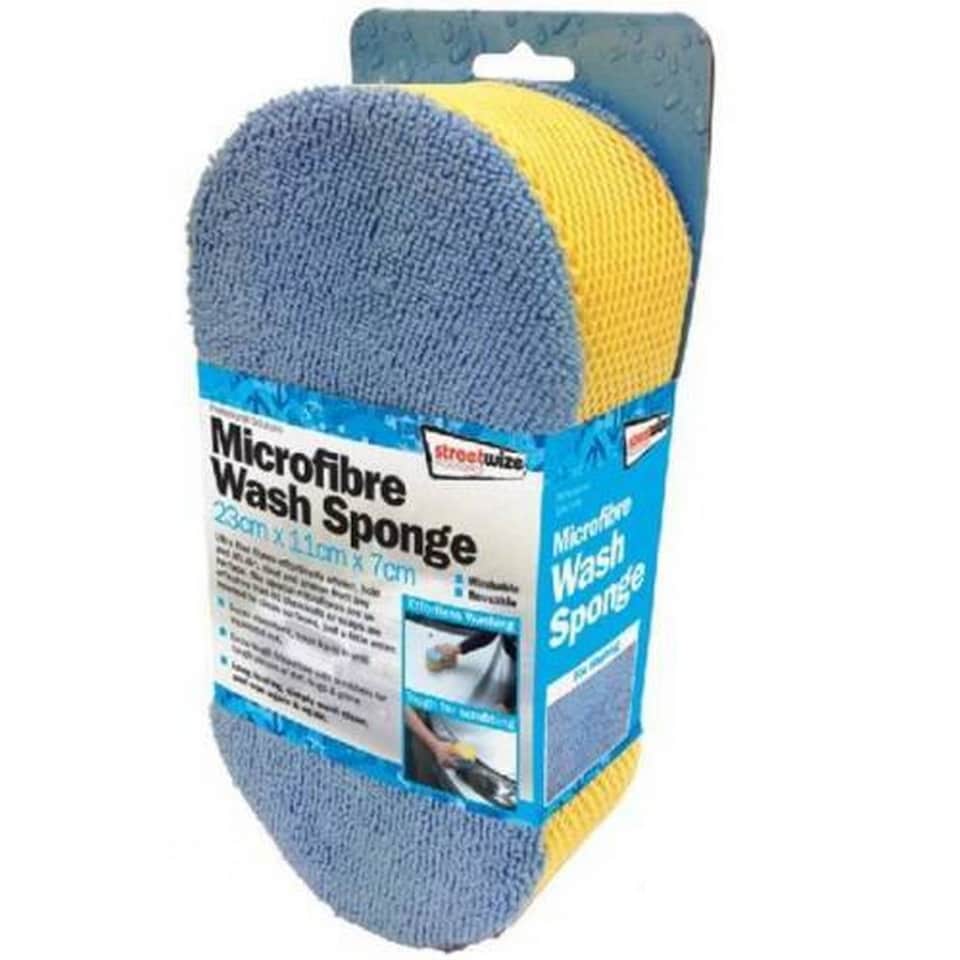 Streetwize Microfibre Sponge Scourers | Yellow | Yellow/Blue | One Size | 1