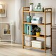 image 5 of 4 Tier Wooden Shelving Rack Brown | One Size