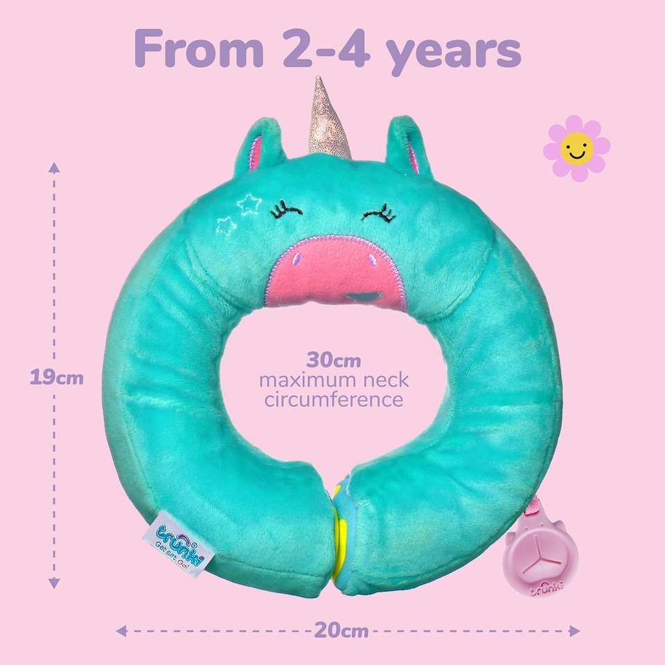 image 1 of Trunki Yondi Travel Neck Pillow - Una Unicorn