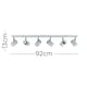 image 3 of ValueLights Modern 6 Way Gloss White Chrome Straight Bar Ceiling Spotlight Fitting
